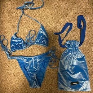 Triangl Blue Velvet Bikini Set!